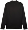 Schwarzes Herren-Sweatshirt mit langen Ärmeln und Stehkragen mit Reißverschluss.