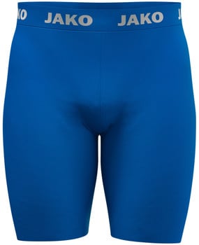 Blaue Sporthose mit JAKO-Logo auf dem Bund.