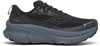 Schwarzer Saucony Laufschuh mit grauer Sohle und GORE-TEX Logo.