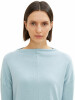 Tom Tailor TOM TAILOR Mock Neck Slub női póló hosszú ujjú