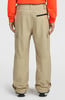 Herren-Cargo-Hose in Beige mit orangefarbenem Reißverschluss und Taschen.
