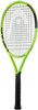 Dieser leuchtgrüne HEAD Extreme Tennisschläger hat einen schwarzen Griff.
