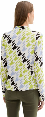 V-Neck AlloverPrint női hosszúujjú felső