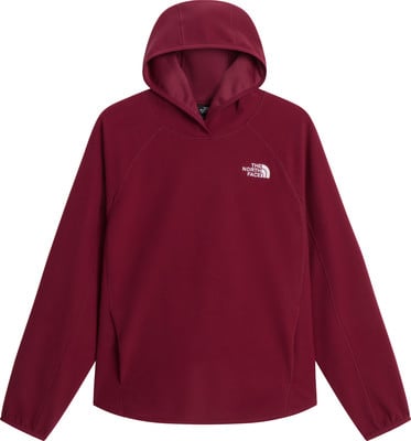 Weinrote Fleece-Kapuzenjacke mit The North Face Logo. Weinrote Fleece-Kapuzenjacke mit The North Face Logo.