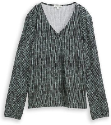 Tom Tailor V-Neck Alloverprinted női hosszú ujjú póló Tom Tailor V-Neck Alloverprinted női hosszú ujjú póló