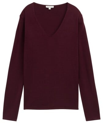 Tom Tailor Basic V-Neck női pulóver