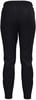 Schwarze Hose mit elastischem Bund und schmal zulaufenden Beinen.