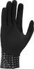 Schwarze Handschuhe mit weißem Muster und Nike-Logo am Handgelenk.