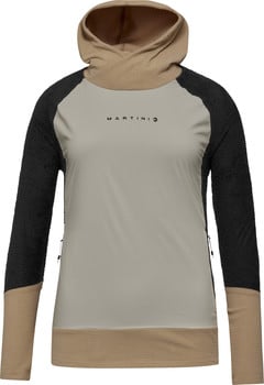 Martini Damenjacke mit Kapuze und kontrastierenden Fleeceärmeln.