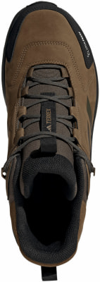 Brauner Adidas Terrex Wanderschuh mit Schnürsenkeln und wasserdichter Membran. Brauner Adidas Terrex Wanderschuh mit Schnürsenkeln und wasserdichter Membran.