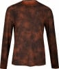 Herren-Langarmshirt mit braunem Muster und Logo auf der Brust.