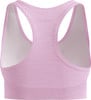 Ein rosa Sport-BH mit zartem Muster und Racerback-Design.