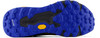 Blaue Laufschuhsohle mit ausgeprägtem Profil und Vibram-Logo.