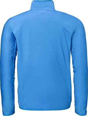 Blaue Herrenjacke mit langen Ärmeln und Stehkragen, gemustertes Material. Blaue Herrenjacke mit langen Ärmeln und Stehkragen, gemustertes Material.