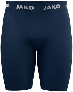Dunkelblaue Herrenunterwäsche der Marke JAKO mit Logo auf dem Bund.