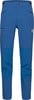 Blaue Outdoorhose mit Reißverschlüssen und seitlichem Logo.
