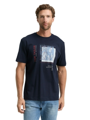 Tom Tailor Printed S-Shirt férfi póló