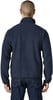 Mann von hinten in dunkelblauem Fleece-Pullover und Jeans.