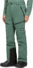 Grüne Skihose mit schwarzen Details und Logo am Oberschenkel.