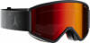 Atomic Skibrille mit roter Spiegellinse und schwarzem Band.