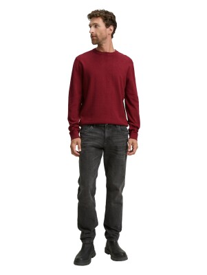 Tom Tailor Basic Crewn kötött férfi pulóver