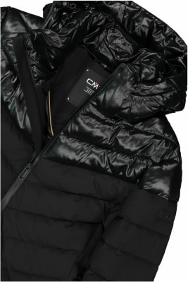 CMP Coat Snaps Hood Mantel Sorona Aura Flock