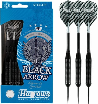 Harrows Black Arrow 3er-Set Steel Dartpfeile
