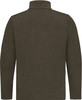Grüner Pullover mit langen Ärmeln und Stehkragen mit Reißverschluss.
