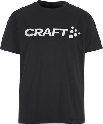 Schwarzes T-Shirt mit weißem Craft-Logo und Punkten. Schwarzes T-Shirt mit weißem Craft-Logo und Punkten.