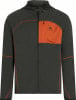 Herren dunkelgraues Kapuzen-Sweatshirt mit orangefarbenem Brustdetail.