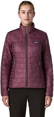 Damen-Steppjacke in Weinrot mit Reißverschluss und Logo. Damen-Steppjacke in Weinrot mit Reißverschluss und Logo.