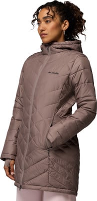 Damen-Steppjacke von Columbia mit Kapuze in Taupe. Damen-Steppjacke von Columbia mit Kapuze in Taupe.