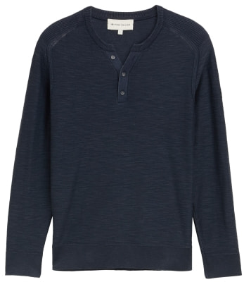 Tom Tailor Washed Slub Knit férfi pulóver