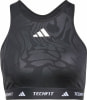 adidas TECHFIT Medium-Support High-Neck Print Sport-BH