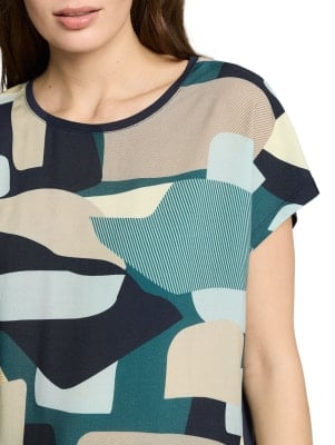 Tom Tailor Fabric Mix Print női póló