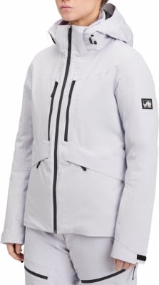 Damen-Skijacke von McKinley in Pastelllila mit schwarzen Reißverschlüssen. Damen-Skijacke von McKinley in Pastelllila mit schwarzen Reißverschlüssen.