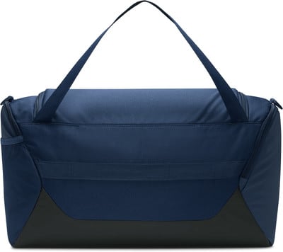 Dunkelblaue Sporttasche mit schwarzem Boden und Trägern.