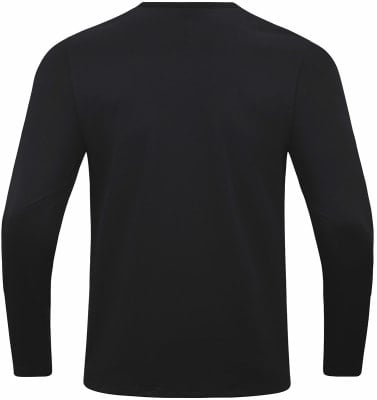 Schwarzes Langarmshirt mit feinem Muster auf der Oberfläche. Schwarzes Langarmshirt mit feinem Muster auf der Oberfläche.