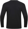 Schwarzes Langarmshirt mit feinem Muster auf der Oberfläche.