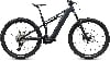 Ein graues Fullsuspension E-Mountainbike mit RockShox-Federung und Bosch-Motor.