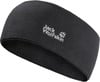 Schwarzes Fleece-Stirnband mit Jack Wolfskin Logo.