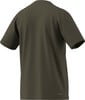 Grünes Herren-T-Shirt mit kurzen Ärmeln, von hinten gezeigt.