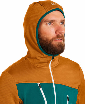 Ortovox Fleece Grid Fleecejacke mit Kapuze