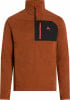 Braune McKinley Fleecejacke für Herren mit Reißverschluss und schwarzer Tasche.