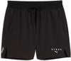 Schwarze Herren-Laufshorts mit Hyrox- und Puma-Logo und Perforation.
