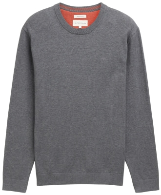 Tom Tailor Basic Crewneck férfi pulóver