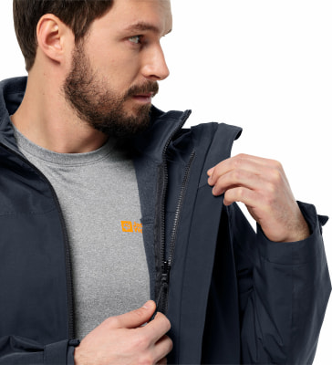 Jack Wolfskin Taubenberg 3in1 Funktionsjacke mit Kapuze