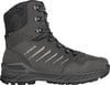 Grauer Herren-Wanderschuh mit Gore-Tex und Lowa-Logo.