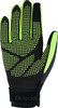 Schwarze Fahrradhandschuhe mit grünen Anti-Rutsch-Punkten und Roeckl-Logo.