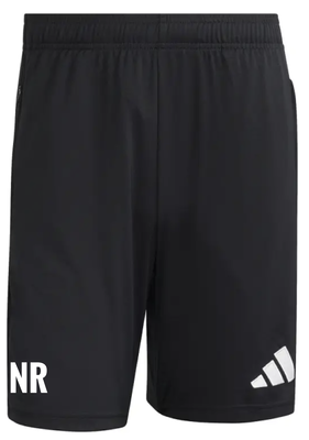 Schwarze Sporthose mit Adidas-Logo und Initialen NR.